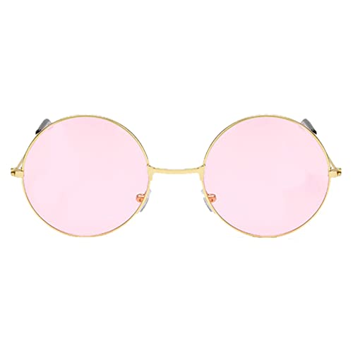 Povanjer Runde Sonnenbrille, Mode Retro Hippie Brille im 60er Style, Runde Sonnenbrille für Herren, Hippie-Brille für Damen, tolle Partygeschenke von Povanjer