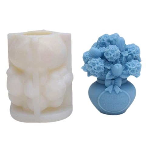 Silikonformen für DIY, Kerzenform für Blumenvase, Hortensienblumenvase, Epoxidharz, Handwerk, Silikonformen | Blumenvasenform für Dekoration von Povanjer