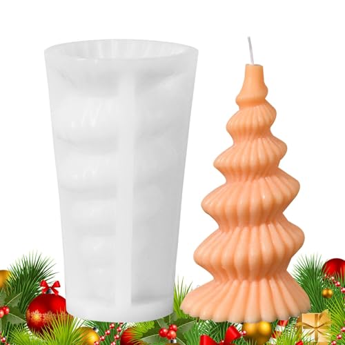 Silikonformen für Weihnachtsbaum, Silikonform für Weihnachtsbaum, Fondant-Kuchenform | Weihnachtsbaum-Kerzenformen, zum Formen von Epoxidharz, Wachs von Povanjer