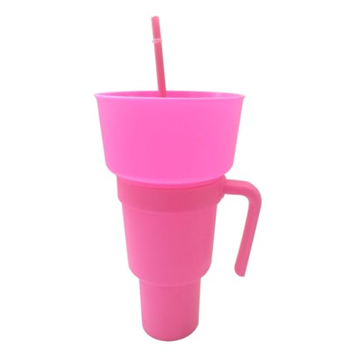 Snack-Becher Mit Strohhalm Und Schüssel - Snack- Und Getränkebecher, Auslaufsicherer Popcorn Cup, Stadium Tumbler Popcorn Cup Snack Cup, 2-in-1 Snackbecher Mit Strohhalm, Tumbler Popcorn Becher Snack-Becher Mit Strohhalm Und Schüssel - Snack- Und Getränkebecher, Auslaufsicherer Popcorn Cup, Stadium Tumbler Popcorn Cup Snack Cup, 2-in-1 Snackbecher Mit Strohhalm, Tumbler Popcorn Becher von Povanjer