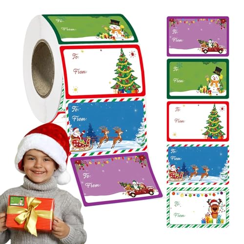 Weihnachtsnamen-Etiketten, selbstklebend, für Weihnachten – 400 x Dekorationen für Weihnachtsnamen, selbstklebende Aufkleber aus Papier, selbstklebendes Etikett für die Organisation Weihnachtsnamen-Etiketten, selbstklebend, für Weihnachten – 400 x Dekorationen für Weihnachtsnamen, selbstklebende Aufkleber aus Papier, selbstklebendes Etikett für die Organisation von Povanjer