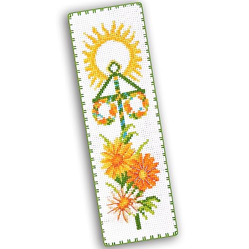 Hochsommer Kreuzstich-Lesezeichen-Set zum Selbermachen, für Erwachsene mit Papiermuster, 16 Stück Aida-Leinwand und vorsortierter Zahnseide Hochsommer Kreuzstich-Lesezeichen-Set zum Selbermachen, für Erwachsene mit Papiermuster, 16 Stück Aida-Leinwand und vorsortierter Zahnseide von Povitrulya
