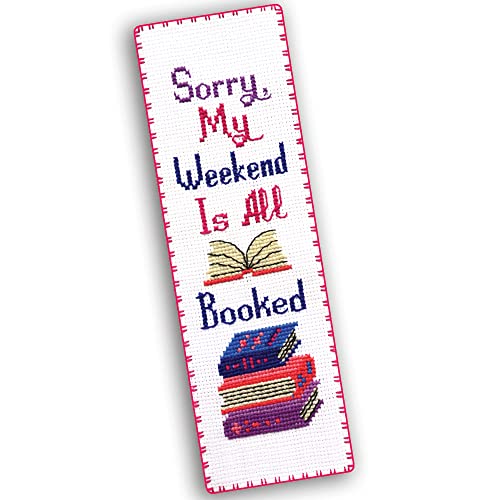 Povitrulya "All Booked" - Stickset für DIY-Lesezeichen - Kreuzstich-Set für Erwachsene mit Papiermuster, 16-fädiger Aida-Leinwand und vorsortierter Zahnseide Povitrulya "All Booked" - Stickset für DIY-Lesezeichen - Kreuzstich-Set für Erwachsene mit Papiermuster, 16-fädiger Aida-Leinwand und vorsortierter Zahnseide von Povitrulya
