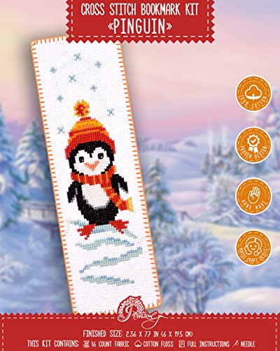 Povitrulya Kreuzstich-Set zum Zählen, DIY-Sets für Erwachsene oder Kinder, lustiges Stickerei-Lesezeichen, einfach zu bedienen, Craft Collection, Pinguin Povitrulya Kreuzstich-Set zum Zählen, DIY-Sets für Erwachsene oder Kinder, lustiges Stickerei-Lesezeichen, einfach zu bedienen, Craft Collection, Pinguin von Povitrulya