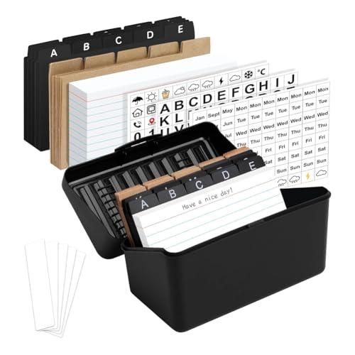 Povxlum 3 X 5 Großer Karteikartenhalter mit Schloss, Karteikartenbox, Organizer, Aufbewahrung Mit, für Zuhause, Rezepte, Adressen, Büro Povxlum 3 X 5 Großer Karteikartenhalter mit Schloss, Karteikartenbox, Organizer, Aufbewahrung Mit, für Zuhause, Rezepte, Adressen, Büro von Povxlum