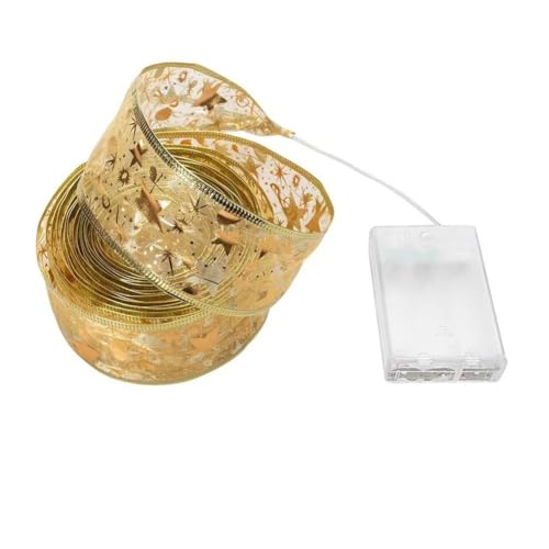 Povxlum Weihnachtsband, Lichterkette, DIY-Schleifen, Lichterkette, Christbaumschmuck für Zuhause, Weihnachtsdekoration, Neujahr, Navidad Povxlum Weihnachtsband, Lichterkette, DIY-Schleifen, Lichterkette, Christbaumschmuck für Zuhause, Weihnachtsdekoration, Neujahr, Navidad von Povxlum