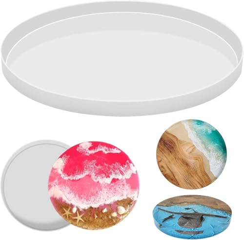 Poweka Silikonform Epoxidharz 61cm, Epoxidharz Formen Rund, Silikonform Groß Epoxidharz für DIY-Tischherstellung, River Table, Charcuterie Board und Kunst Home Dekoration Poweka Silikonform Epoxidharz 61cm, Epoxidharz Formen Rund, Silikonform Groß Epoxidharz für DIY-Tischherstellung, River Table, Charcuterie Board und Kunst Home Dekoration von Poweka