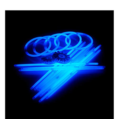 Power Lightz 100 Stück 20cm Knicklichter/Armbänder inkl. 100 x 3D-Verbinder, 2 x Ball- und Flexverbinder in Blau für Party, Disco, Festival oder Fasching… von Power Lightz
