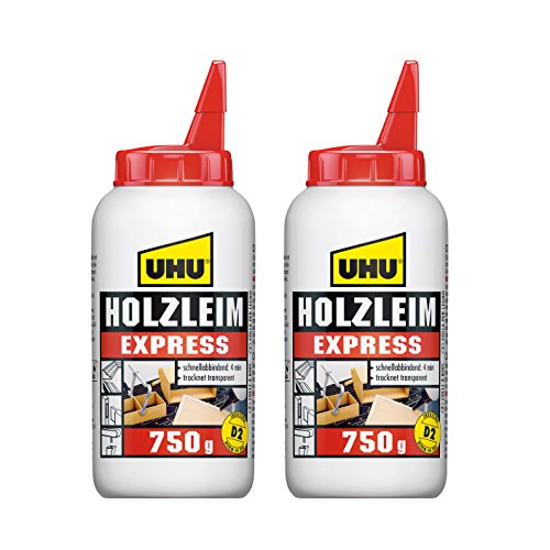 2 x UHU Holzleim EXPRESS, 2 x 750g von POWERHAUS24