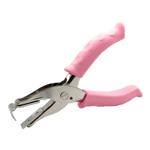 Edelstahl-Zange für Büro, Schule und Zuhause, Hebel, Hebelklammern, Entfernen von Büroklammern, Staple Remover, rutschfester Gummigriff (LEVAPUNTI, ROSA) von Powersell