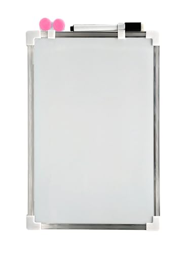 Magnetisches Whiteboard, löschbar, mit schwarzem Marker, Radierer und 2 Magneten – Mehrfarbig Multiformat – für Kinder, Zeichnung, Schule, Zuhause, Büro, Kinderzimmer, Studio (20 x 30 cm, Rosa) von Powersell