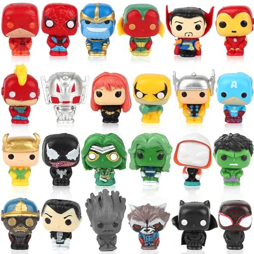 24 Stück Mini Superhelde Figuren Set, Tortendeko Hero Figuren Geburtstag Junge, Avengers Hero Figuren Cake Topper, Action Figuren Torte Superhelden Party Kuchen Deko 24 Stück Mini Superhelde Figuren Set, Tortendeko Hero Figuren Geburtstag Junge, Avengers Hero Figuren Cake Topper, Action Figuren Torte Superhelden Party Kuchen Deko von Powmag