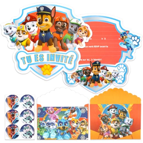 12 Stück Dog Patrol Einladungskarten Kindergeburtstag, Einladungskarten Geburtstag Junge Madchen, Cartoon Anime Kinder Einladung Set, Partyeinladungen Einladungen Kinder 12 Stück Dog Patrol Einladungskarten Kindergeburtstag, Einladungskarten Geburtstag Junge Madchen, Cartoon Anime Kinder Einladung Set, Partyeinladungen Einladungen Kinder von Powmag
