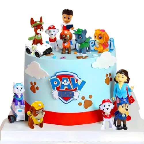 P-aw Patrol Kuchen Deko, Geburtstag Tortendeko Junge, P-aw Patrol Cake Figures, Cake Topper Kuchendeko für Kinder Party Liefert Dekorationen P-aw Patrol Kuchen Deko, Geburtstag Tortendeko Junge, P-aw Patrol Cake Figures, Cake Topper Kuchendeko für Kinder Party Liefert Dekorationen von Powmag