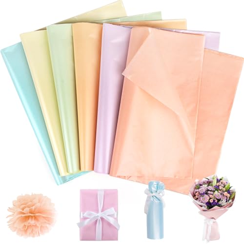 Powmag 60 Blatt Seidenpapier (50 x 35 cm), Seidenpapier Verpackungsmaterial, Geschenkpapier, Seidenpapier zum Verpacken, Verpackung, Glitter Wrapping Paper von Powmag