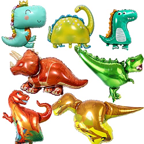 Powmag Dinosaurier Ballon, 7 Stücke Folien Dinosaurier Luftballons, XXL Dino Geburtstag Deko Set, Triceratops Dinosaurier Helium Luftballons, jurassic welt Dinosaurier Jungle Stil Party Powmag Dinosaurier Ballon, 7 Stücke Folien Dinosaurier Luftballons, XXL Dino Geburtstag Deko Set, Triceratops Dinosaurier Helium Luftballons, jurassic welt Dinosaurier Jungle Stil Party von Powmag