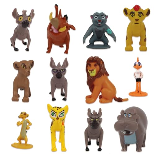 Powmag Lion Figuren Cupcake Toppers, König der Löwen Tortenfigur, Figuren Set Torten, Kuchendekorationszubehör für Kindergeburtstage von Powmag