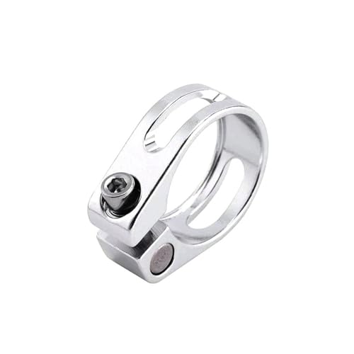 5Pcs 28.6/31.8/34,9mm Aluminium Legierung Fahrrad Sattelstütze Klemmen Radfahren Zubehör,Silber,28,6 mm von Poyuad