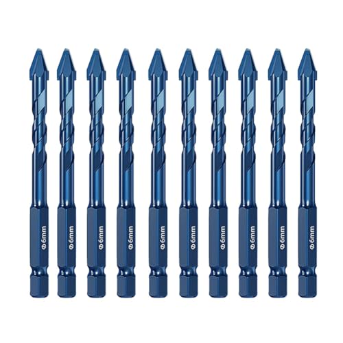 PpAaJK 10 StüCk Exzenterbohrer mit Hoher HäRte, PräZisionsbohren Von 6 mm Glasfliesen, Keramik, Steinplatten, Dreiecksbohrer PpAaJK 10 StüCk Exzenterbohrer mit Hoher HäRte, PräZisionsbohren Von 6 mm Glasfliesen, Keramik, Steinplatten, Dreiecksbohrer von PpAaJK