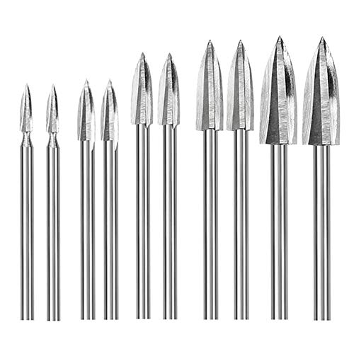 PpAaJK 10 StüCke Schnitz Bohrer Stahl Schnitz Bohrer Set Wird zum Schnitzen Von Hart Metall Schleif Bohrern Verwendet von PpAaJK