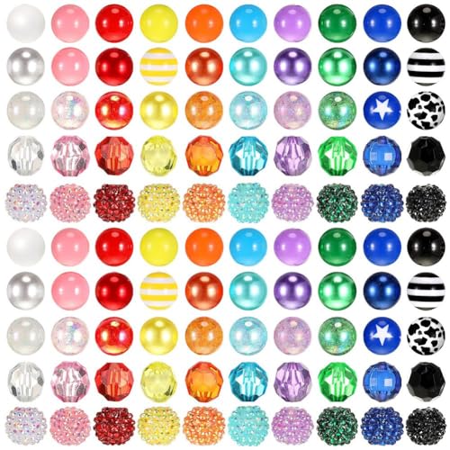 PpAaJK 100 Stück 20 mm Perlen für Stifte, Strassperlen, Kaugummiperlen für Stifte, Perlenbestickte Schlüsselanhänger, DIY-Bastelstifte, Schmuckherstellung PpAaJK 100 Stück 20 mm Perlen für Stifte, Strassperlen, Kaugummiperlen für Stifte, Perlenbestickte Schlüsselanhänger, DIY-Bastelstifte, Schmuckherstellung von PpAaJK