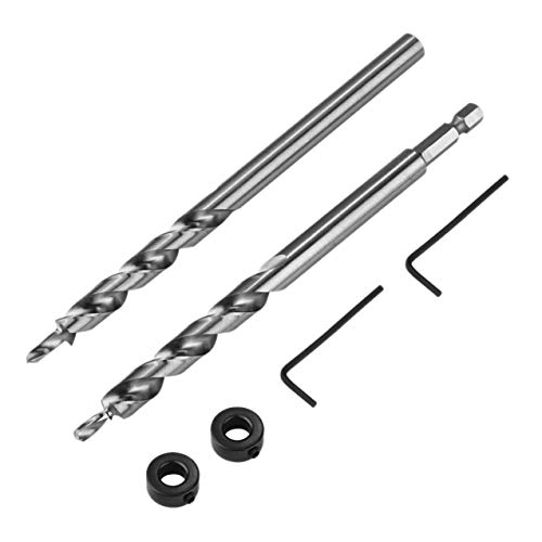 PpAaJK 3/8 Taschenlochbohrer mit Tiefenanschlagbund 1/4 Sechskantschaft -Spiralschrittbohrer für das Manuelle Taschenloch-FüHrungsvorrichtungssystem Von PpAaJK 3/8 Taschenlochbohrer mit Tiefenanschlagbund 1/4 Sechskantschaft -Spiralschrittbohrer für das Manuelle Taschenloch-FüHrungsvorrichtungssystem Von von PpAaJK