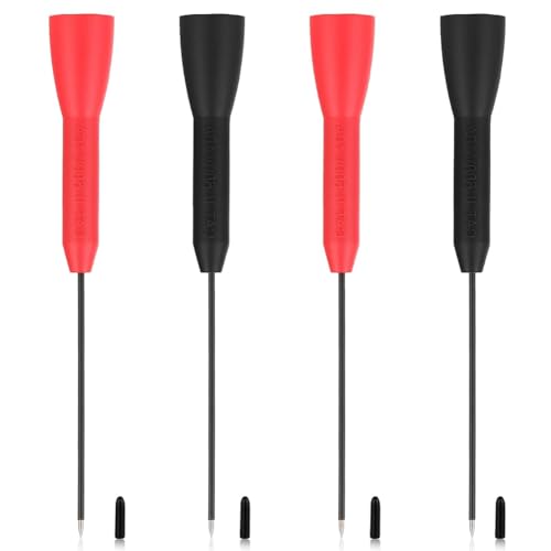 PpAaJK 4 Stück Prüfspitzen Kupfersonden Prüfspitzenstifte Messleitungen Sonde Multimetersonden Nadel 2 mm 600 V/10 A Einstechnadel von PpAaJK
