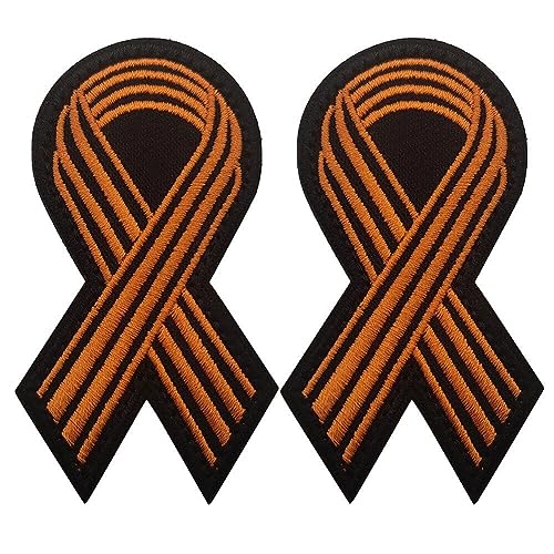 2 Pcs Russland Saint George Ribbon Stickerei Patch Applique Fastener Haken Und Loop Für Hüte Jacken Kleidung Diy Basteldekoration von Ppmter