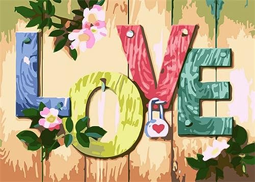 Diamond Painting Set, Bild mit Motiv LOVE und Zubehör, Größe ca. 35 x 25 cm, Bastelset zum Malen mit Glitzersteinchen für Kinder ab 5 Jahren Diamond Painting Set, Bild mit Motiv LOVE und Zubehör, Größe ca. 35 x 25 cm, Bastelset zum Malen mit Glitzersteinchen für Kinder ab 5 Jahren von Pracht Creatives Hobby