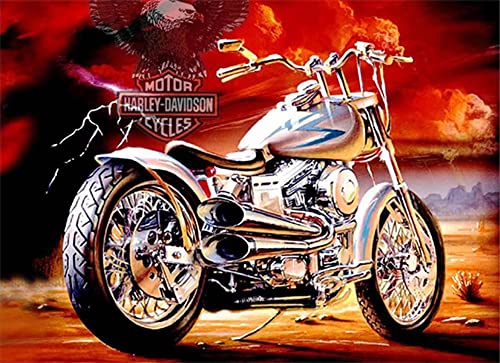 Diamond Painting Set, Bild mit Motiv Motorrad und Zubehör, Größe ca. 35 x 25 cm, Bastelset zum Malen mit Glitzersteinchen für Kinder ab 5 Jahren Diamond Painting Set, Bild mit Motiv Motorrad und Zubehör, Größe ca. 35 x 25 cm, Bastelset zum Malen mit Glitzersteinchen für Kinder ab 5 Jahren von Pracht Creatives Hobby