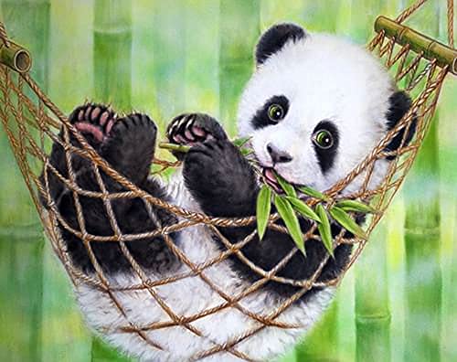 Diamond Painting Set, Bild mit Motiv Panda und Zubehör, Größe ca. 35 x 25 cm, Bastelset zum Malen mit Glitzersteinchen für Kinder ab 5 Jahren Diamond Painting Set, Bild mit Motiv Panda und Zubehör, Größe ca. 35 x 25 cm, Bastelset zum Malen mit Glitzersteinchen für Kinder ab 5 Jahren von Pracht Creatives Hobby