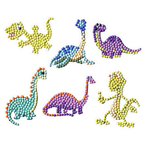 Diamond Painting Stickerset, Motiv Dinosaurier, Bastelset zum Gestalten von Aufklebern mit Glitzersteinchen, für Kinder ab 5 Jahren von Pracht Creatives Hobby