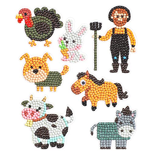 Diamond Painting Stickerset, Motiv Landleben, Bastelset zum Gestalten von Aufklebern mit Glitzersteinchen, für Kinder ab 5 Jahren Diamond Painting Stickerset, Motiv Landleben, Bastelset zum Gestalten von Aufklebern mit Glitzersteinchen, für Kinder ab 5 Jahren von Pracht Creatives Hobby