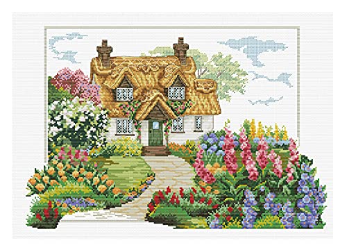 Ladybird Stickset Foxglove Cottage, Kreuzstich-Set ca. 45 x 32 cm, Komplett-Set für ein eckiges Stickbild, handwerkliches Hobby für Erwachsene und Kinder ab 8 Jahren Ladybird Stickset Foxglove Cottage, Kreuzstich-Set ca. 45 x 32 cm, Komplett-Set für ein eckiges Stickbild, handwerkliches Hobby für Erwachsene und Kinder ab 8 Jahren von Pracht Creatives Hobby