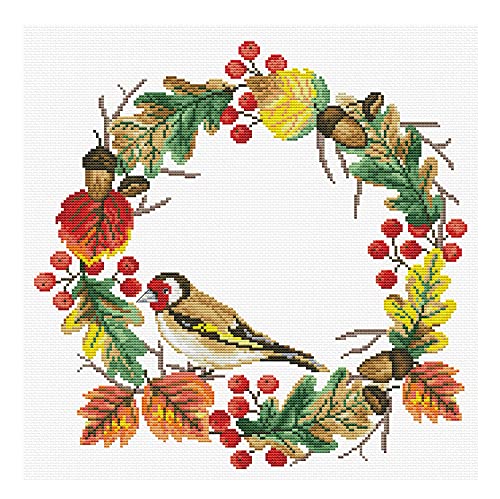 Ladybird Stickset Herbstkranz, Kreuzstich-Set ca. 29 x 28,6 cm, Komplett-Set für ein eckiges Stickbild, handwerkliches Hobby für Erwachsene und Kinder ab 8 Jahren Ladybird Stickset Herbstkranz, Kreuzstich-Set ca. 29 x 28,6 cm, Komplett-Set für ein eckiges Stickbild, handwerkliches Hobby für Erwachsene und Kinder ab 8 Jahren von Pracht Creatives Hobby