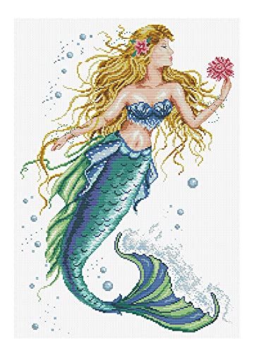 Ladybird Stickset Mermaid Wish, Kreuzstich-Set ca. 30 x 43,2 cm, Komplett-Set für ein eckiges Stickbild, handwerkliches Hobby für Erwachsene und Kinder ab 8 Jahren Ladybird Stickset Mermaid Wish, Kreuzstich-Set ca. 30 x 43,2 cm, Komplett-Set für ein eckiges Stickbild, handwerkliches Hobby für Erwachsene und Kinder ab 8 Jahren von Pracht Creatives Hobby