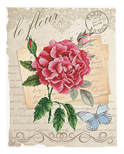 Ladybird Stickset Rose Bloom, Kreuzstich-Set ca. 35,7 x 45,7 cm, Komplett-Set für ein eckiges Stickbild, handwerkliches Hobby für Erwachsene und Kinder ab 8 Jahren Ladybird Stickset Rose Bloom, Kreuzstich-Set ca. 35,7 x 45,7 cm, Komplett-Set für ein eckiges Stickbild, handwerkliches Hobby für Erwachsene und Kinder ab 8 Jahren von Pracht Creatives Hobby