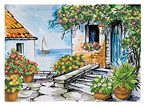 Ladybird Stickset Seaside Paradise, Kreuzstich-Set ca. 48,8 x 34,6 cm, Komplett-Set für ein eckiges Stickbild, handwerkliches Hobby für Erwachsene und Kinder ab 8 Jahren Ladybird Stickset Seaside Paradise, Kreuzstich-Set ca. 48,8 x 34,6 cm, Komplett-Set für ein eckiges Stickbild, handwerkliches Hobby für Erwachsene und Kinder ab 8 Jahren von Pracht Creatives Hobby