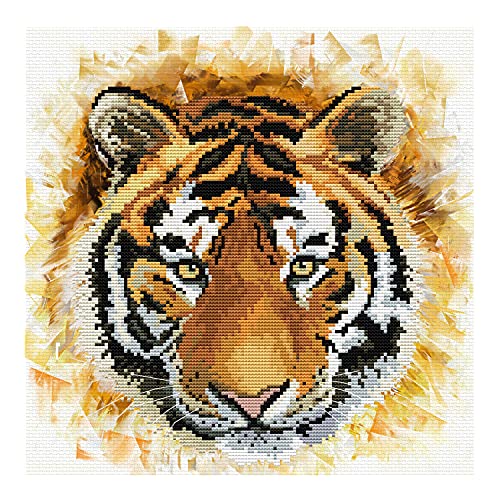 Ladybird Stickset Tiger charge, Kreuzstich-Set ca. 30,5 x 30,5 cm, Komplett-Set für ein eckiges Stickbild, handwerkliches Hobby für Erwachsene und Kinder ab 8 Jahren Ladybird Stickset Tiger charge, Kreuzstich-Set ca. 30,5 x 30,5 cm, Komplett-Set für ein eckiges Stickbild, handwerkliches Hobby für Erwachsene und Kinder ab 8 Jahren von Pracht Creatives Hobby