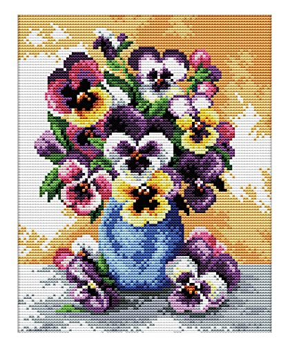 Ladybird Stickset Vase of Pansies, Kreuzstich-Set ca. 17 x 22 cm, Komplett-Set für ein eckiges Stickbild, handwerkliches Hobby für Erwachsene und Kinder ab 8 Jahren Ladybird Stickset Vase of Pansies, Kreuzstich-Set ca. 17 x 22 cm, Komplett-Set für ein eckiges Stickbild, handwerkliches Hobby für Erwachsene und Kinder ab 8 Jahren von Pracht Creatives Hobby