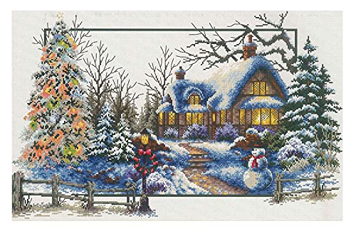 Ladybird Stickset Winterhaus, Kreuzstich-Set ca. 51 x 32 cm, Komplett-Set für ein eckiges Stickbild, handwerkliches Hobby für Erwachsene und Kinder ab 8 Jahren Ladybird Stickset Winterhaus, Kreuzstich-Set ca. 51 x 32 cm, Komplett-Set für ein eckiges Stickbild, handwerkliches Hobby für Erwachsene und Kinder ab 8 Jahren von Pracht Creatives Hobby