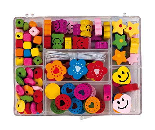 Pracht Creatives Hobby 0855-161 Holzperlen Mix in verschiedenen Formen und Farben sortiert, mit weißer Kordel zum Auffädeln, zum Basteln von Ketten, Armbändern und anderem Schmuck Pracht Creatives Hobby 0855-161 Holzperlen Mix in verschiedenen Formen und Farben sortiert, mit weißer Kordel zum Auffädeln, zum Basteln von Ketten, Armbändern und anderem Schmuck von Pracht Creatives Hobby