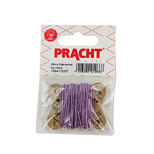 Pracht Creatives Hobby 1694-10537 Mikro Makramee, gewachstes Polyester-Garn 1 mm im Farbton Fuchsia, Länge ca. 10 m, ideal für Bastel-Projekte, zur Schmuckherstellung und Dekoration Lila Lila Pracht Creatives Hobby 1694-10537 Mikro Makramee, gewachstes Polyester-Garn 1 mm im Farbton Fuchsia, Länge ca. 10 m, ideal für Bastel-Projekte, zur Schmuckherstellung und Dekoration Lila Lila von Pracht Creatives Hobby