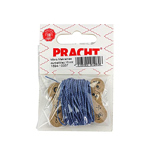 Pracht Creatives Hobby 1694-10537 Mikro Makramee, gewachstes Polyester-Garn 1 mm im Farbton Fuchsia, Länge ca. 10 m, ideal für Bastel-Projekte, zur Schmuckherstellung und Dekoration Dunkelblau Pracht Creatives Hobby 1694-10537 Mikro Makramee, gewachstes Polyester-Garn 1 mm im Farbton Fuchsia, Länge ca. 10 m, ideal für Bastel-Projekte, zur Schmuckherstellung und Dekoration Dunkelblau von Pracht Creatives Hobby