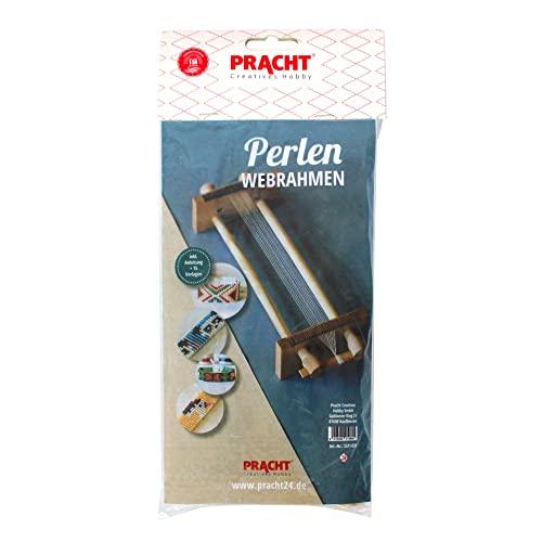 Pracht Creatives Hobby 3331-035 Perlenwebrahmen aus Holz, zum Perlenfädeln, zerlegt, mit Anleitung, zum Weben von Freundschaftsbändern und Armbändern von Pracht Creatives Hobby