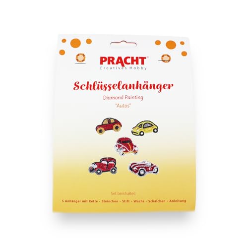 Pracht Creatives Hobby 6044-50041 Diamond Painting Schlüsselanhänger, Motiv Autos, Bastelset zum Gestalten von 5 Anhängern mit Glitzersteinchen, für Kinder ab 5 Jahren Pracht Creatives Hobby 6044-50041 Diamond Painting Schlüsselanhänger, Motiv Autos, Bastelset zum Gestalten von 5 Anhängern mit Glitzersteinchen, für Kinder ab 5 Jahren von Pracht Creatives Hobby