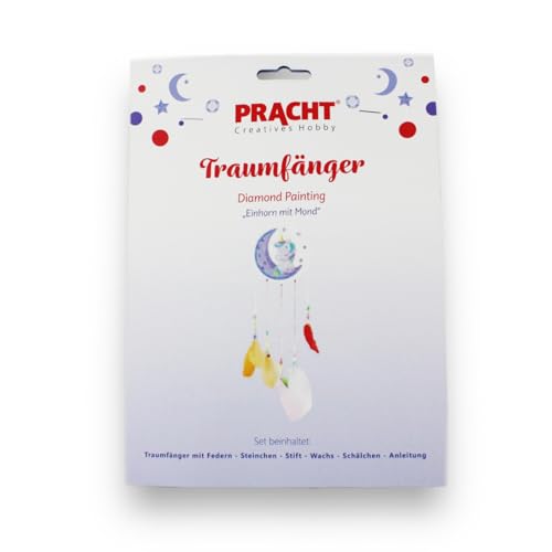 Pracht Creatives Hobby 6045-15031 Diamond Painting Traumfänger, Motiv Einhorn mit Mond, Bastelset zum Gestalten eines Traumfängers mit Glitzersteinchen, für Kinder ab 5 Jahren Pracht Creatives Hobby 6045-15031 Diamond Painting Traumfänger, Motiv Einhorn mit Mond, Bastelset zum Gestalten eines Traumfängers mit Glitzersteinchen, für Kinder ab 5 Jahren von Pracht Creatives Hobby
