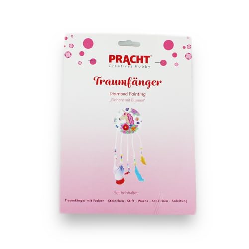 Pracht Creatives Hobby 6045-15041 Diamond Painting Traumfänger, Einhorn mit Blumen, Bastelset zum Gestalten eines Traumfängers mit Glitzersteinchen, für Kinder ab 5 Jahren Pracht Creatives Hobby 6045-15041 Diamond Painting Traumfänger, Einhorn mit Blumen, Bastelset zum Gestalten eines Traumfängers mit Glitzersteinchen, für Kinder ab 5 Jahren von Pracht Creatives Hobby