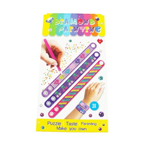 Pracht Creatives Hobby 6048-20011 Diamond Painting Armbänder, 3 Stück, Bastelset zum Gestalten eines persönlichen Armbandes mit Glitzersteinchen, für Kinder ab 5 Jahren von Pracht Creatives Hobby