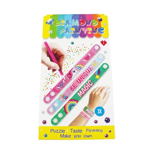 Pracht Creatives Hobby 6048-20021 Diamond Painting Armbänder, 3 Stück, Bastelset zum Gestalten eines persönlichen Armbandes mit Glitzersteinchen, für Kinder ab 5 Jahren Pracht Creatives Hobby 6048-20021 Diamond Painting Armbänder, 3 Stück, Bastelset zum Gestalten eines persönlichen Armbandes mit Glitzersteinchen, für Kinder ab 5 Jahren von Pracht Creatives Hobby